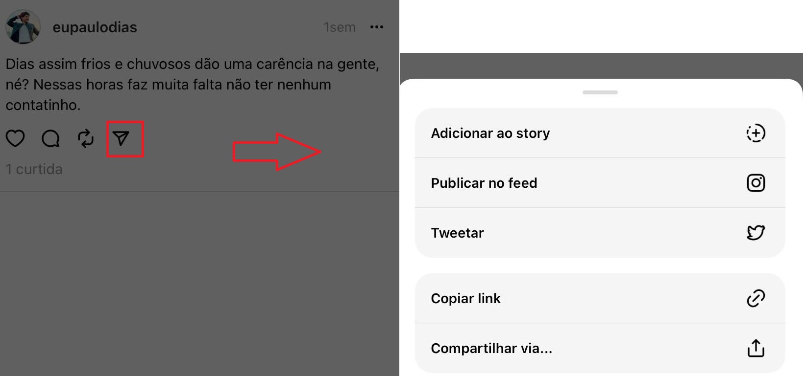 como compartilhar threads no Instagram